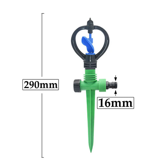 Carvallo Trädgårdssprinkler 360° vridbar | Automatisk bevattning | Vortex-dysor | 4–5 m räckvidd