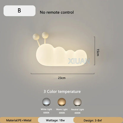 KinderDroom - LED Vägglampa för Barnrum med Tecknade Djurdesign