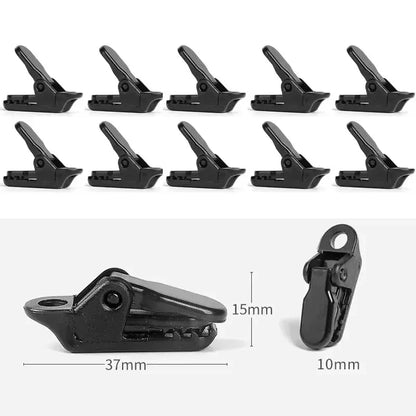 Carvallo Mini-Tältklipp | Ytterligare stödpunkt för pressened och tält | Robust PC-material | Extra stark hållbarhet | 10 stycken