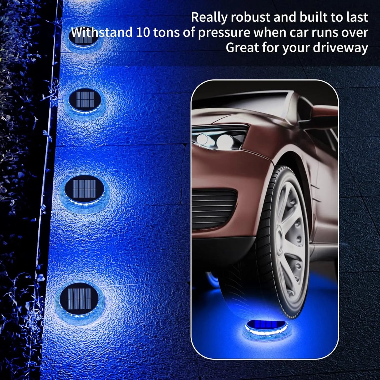 Carvallo StepGlow LED Solterrassljus | IP68 Vattentålig | För Trappor, Vägar & Staket | Väggmontering | 30 lm Ljusstyrka