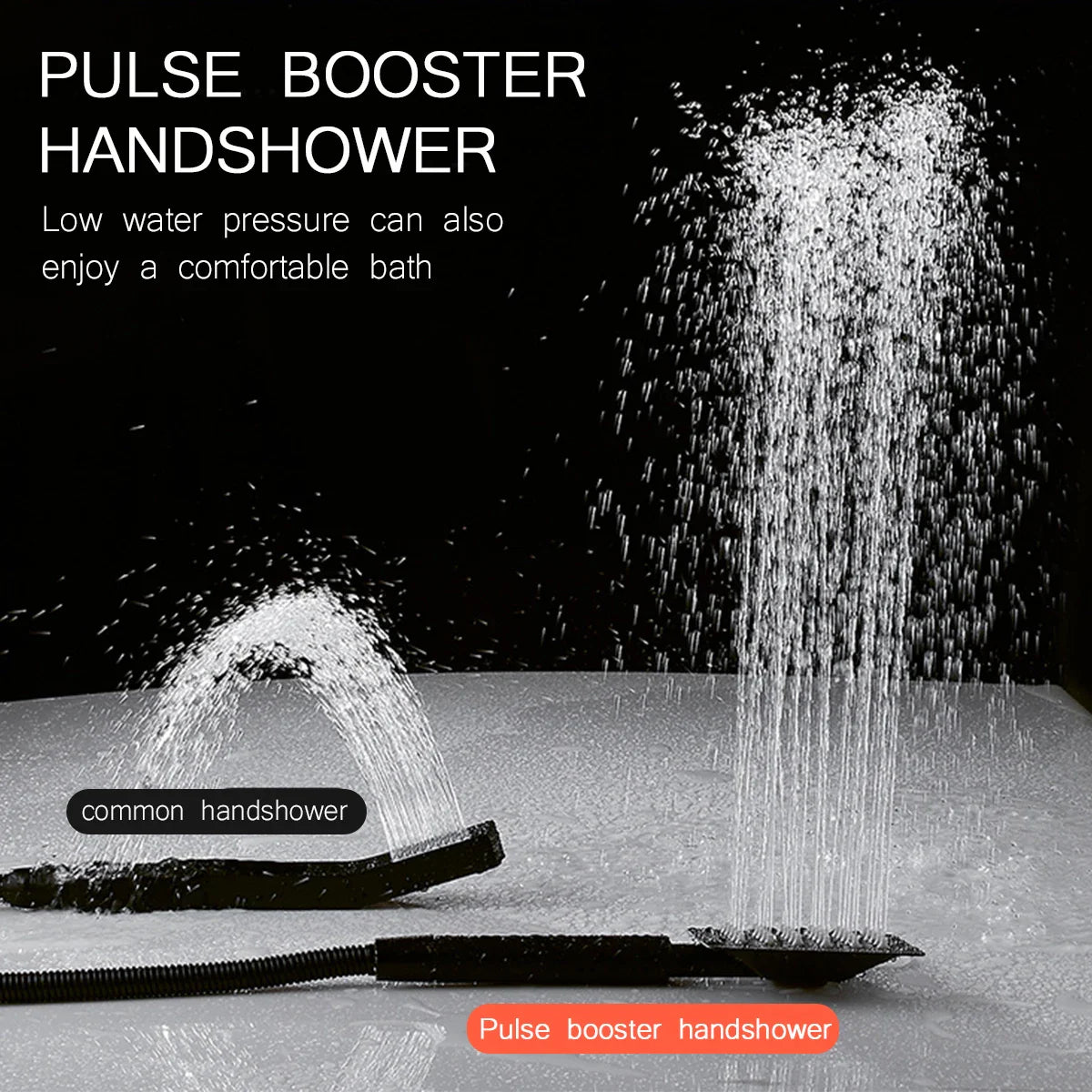 Bravur Dual | Svart duscharmatur i mässing med bidetfunktion och hylla