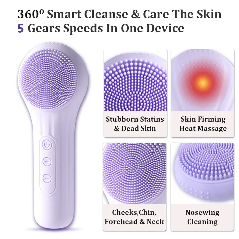 Carvallo LumiGlow | Sonic-teknologi &amp; anti-aging-massage | Silikon &amp; trådlöst uppladdningsbart