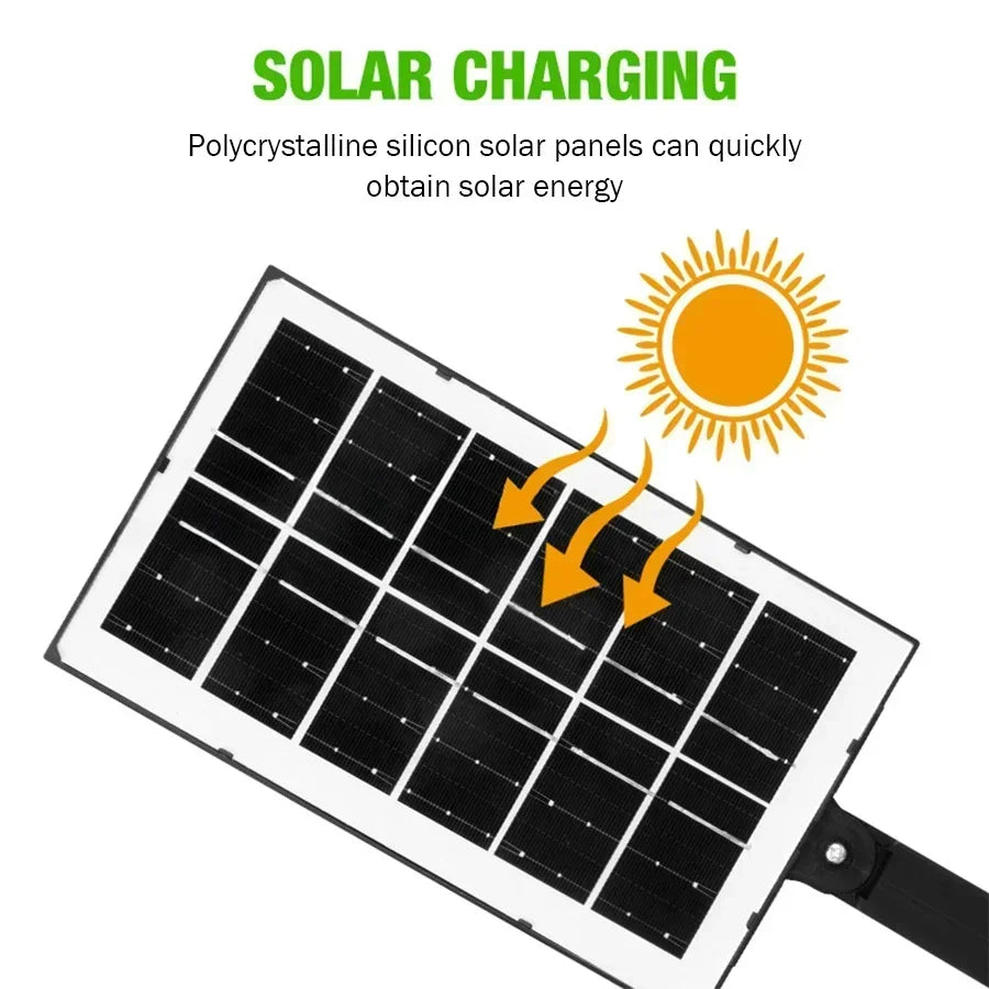 Carvallo ProMotion 55 Solarlampa med rörelsesensor | 55 LED | IP65 Vattentät | Med fjärrkontroll & 3 lägen | 320° Spridningsvinkel