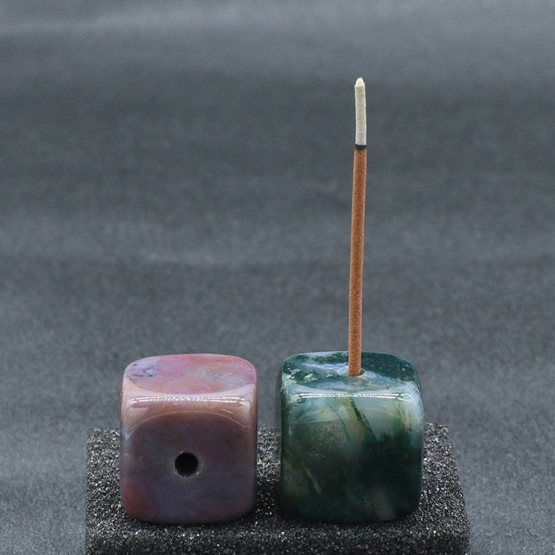 Carvallo Edelstein Rökelsehållare | Spirituell energi & estetik | Healande stenar med effekt | Handgjord av natursten