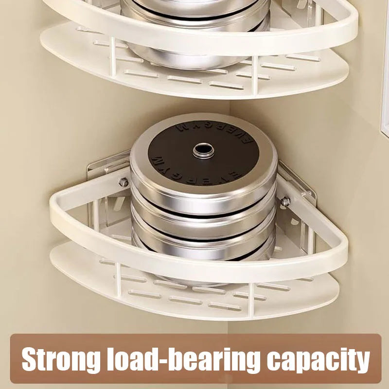 Carvallo Pro | Hörnduschhylla utan borrning | Aluminium | Rostfritt & Hållbart | Badrregal i Svart, Vitt, Silver eller Svart-Guld