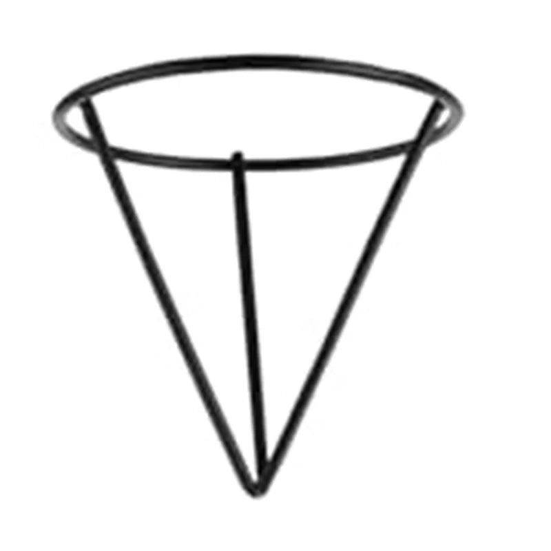 Carvallo 2-pack växtstativ i metall | Triangel-design med transparent hydrokulturskål | 8,5 × 8,5 × 7,5 cm | För hem & kontor