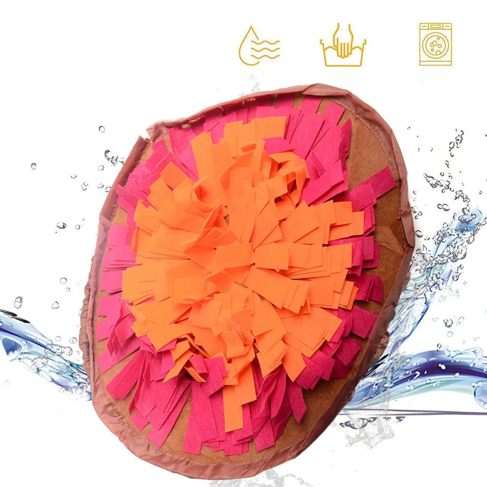 SchnuffelSpaß | Tvättbar snuffelmatta för hundar | Intelligens- &amp; träningsleksak | Fällbar &amp; halkfri