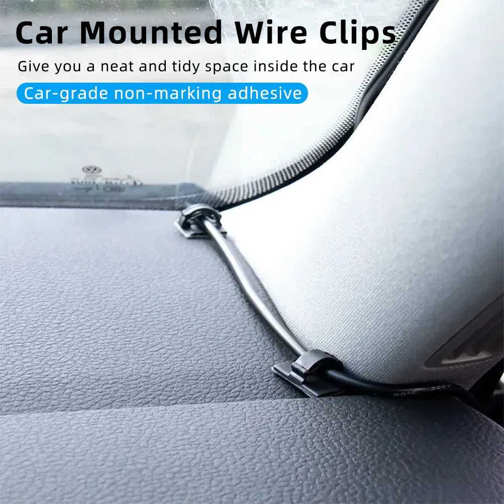 Carvallo Set WireTidy | 30-90 delar | Självhäftande & flexibel | För skrivbord, PC & laddkablar