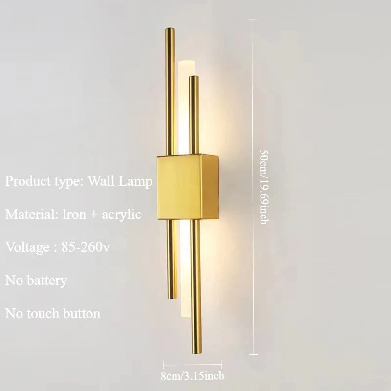 Lumoa Fynn | LED-vägglampa med USB-port i nordisk design för sovrum och vardagsrum