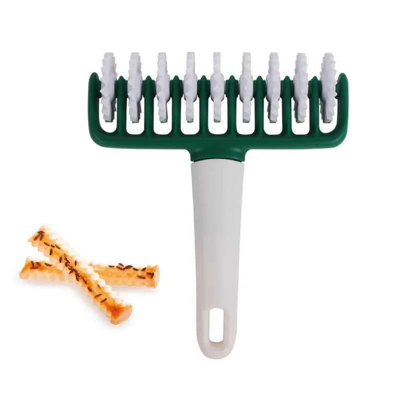 Carvallo Gitterroller | Plastdegskniv för pizza & bakverk | Enkel utbakning & rombmönster | Säker för barn