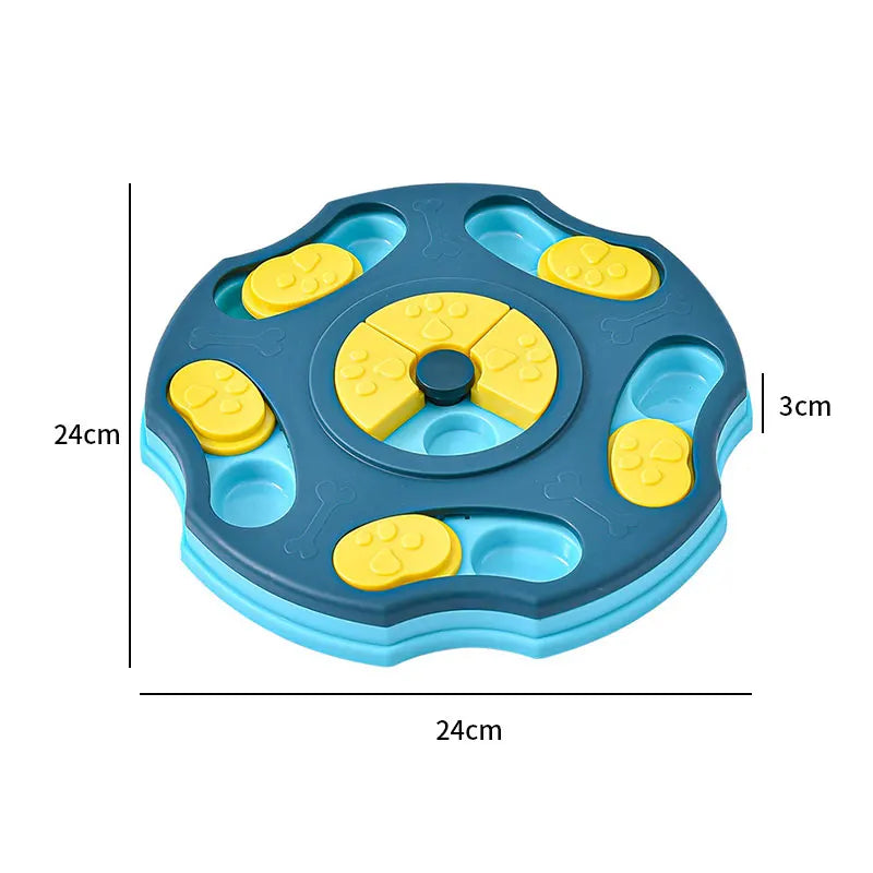 Carvallo IQ | Intelligensspel och anti-slösa skål för hundar och katter | Interaktiv utfodring | Främjar mental fitness och långsam ätning