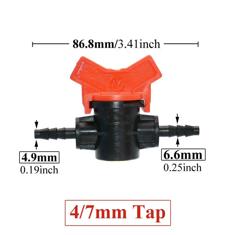 Carvallo FlowTura ConnectPro | Mini-kula ventil med slanganslutning och gänga | För trädgård, PE-slang och droppbevattning