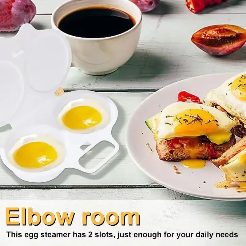 Carvallo-Egg cooker EggQuick Duo | For 2 eggs | BPA-free & food-safe | Quick, clean & fat-free cooking