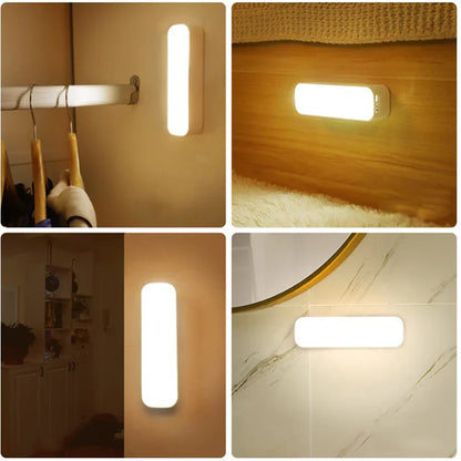 Trådlös LED Vägglampa med USB-laddningsfunktion och Rörelsesensor