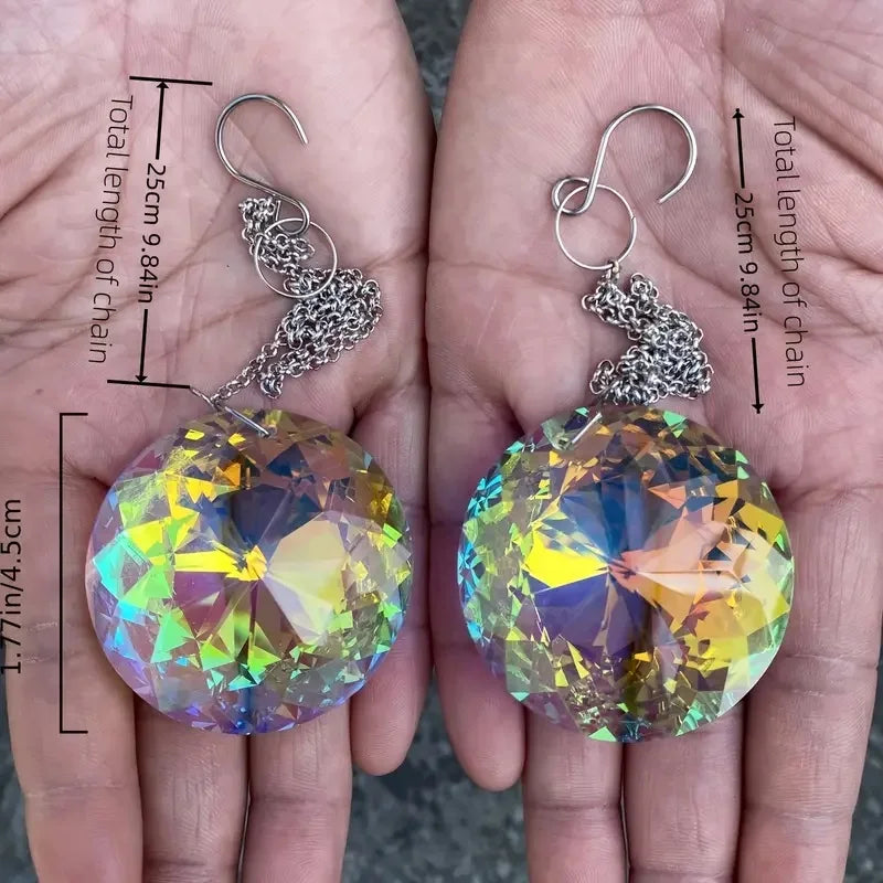 Carvallo LumiKristall Duo | 2-pack Kristallprismor | Regnbåsfångare för fönster, balkong och trädgård