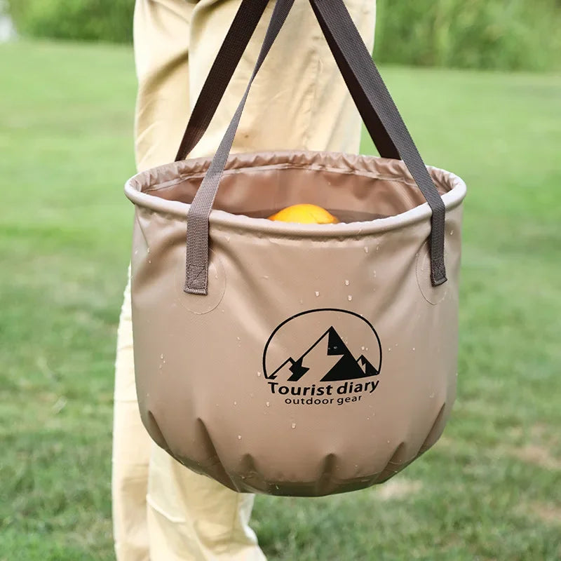 Carvallo Fällbar Utomhuskorg | Vattentät & Bärbar | 10L / 20L | För Camping, Fiske, Resor & Trädgård