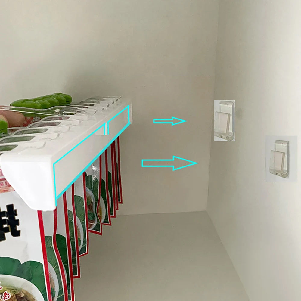 Carvallo-Kryddhållare ClipSpice | Uten borring monterbar kryddhylla med låsklipp | För påsar, småpåsar & kryddor