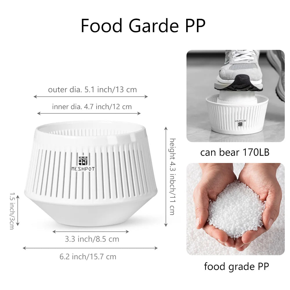 Carvallo orkidépot med ventilationshål | Perfekt dränering | För inomhus & utomhus | 12 cm | Robust PP-material