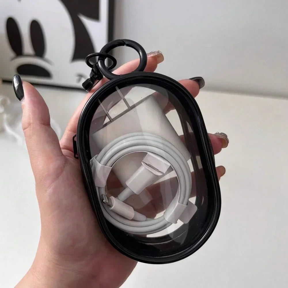 Carvallo Mini | Transparent förvaringsväska | Stötbeständig & Vattentät | Med nyckelring