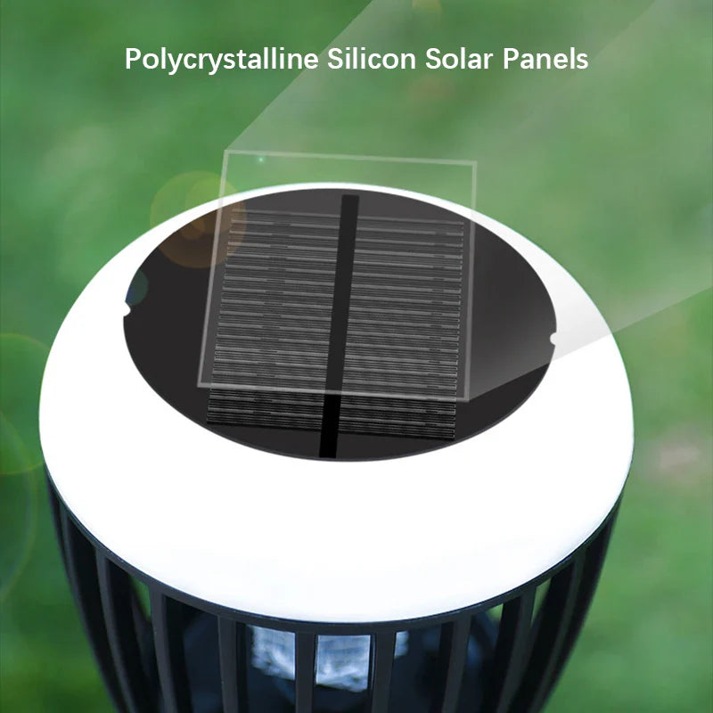 Carvallo Solar Insektslampa | Intelligent ljusstyrning | Myggavvisande med UV-ljus & högspänningsnät | För trädgård & camping