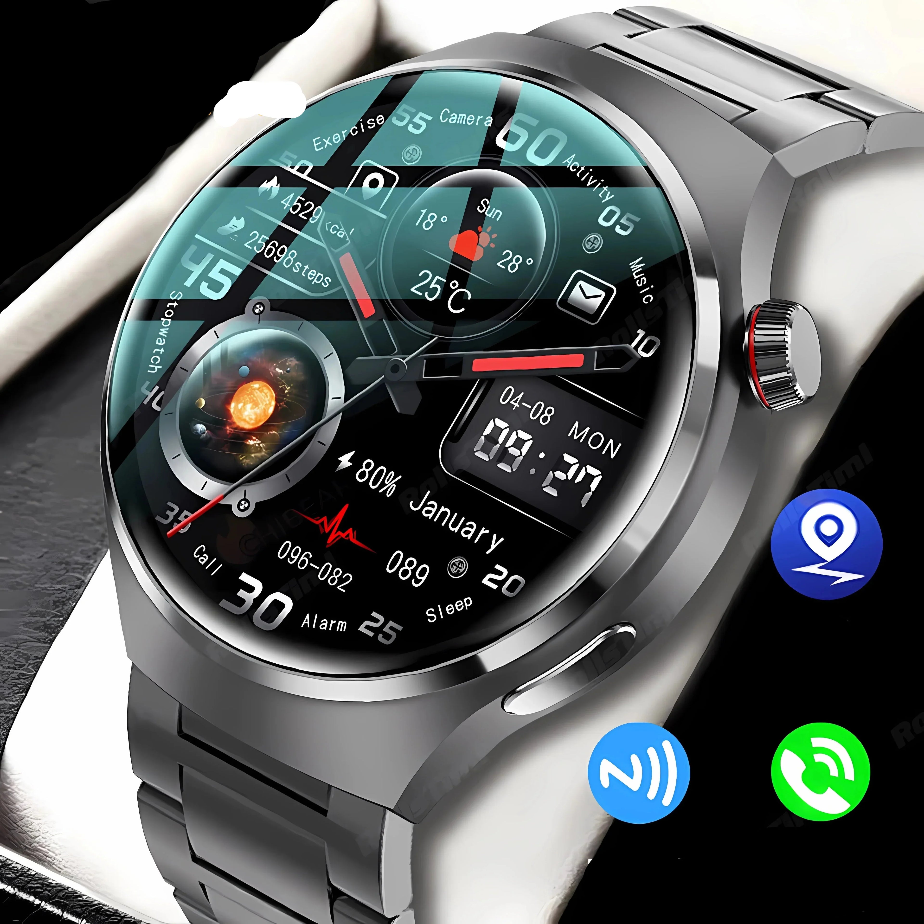 Luxora Pro 2025 Smartwatch – Avancerad Hälsa &amp; Fitness Tracker
