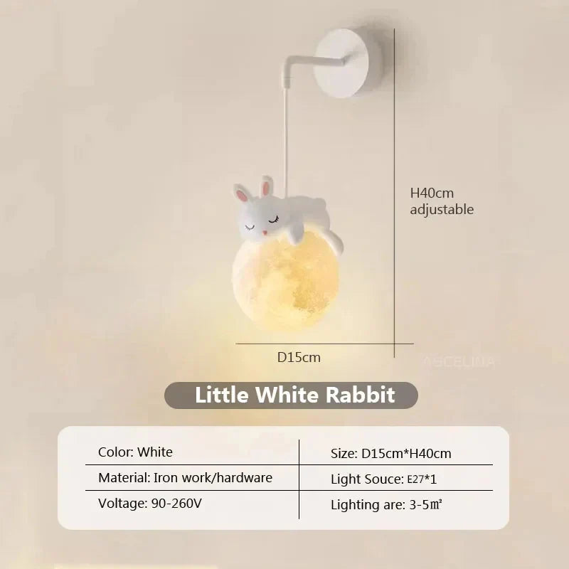 MoonGlow - Kreativ LED Vägglampa för Sovrum och Barnrum