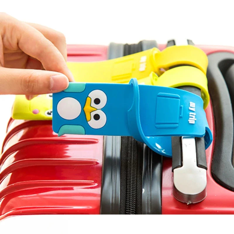 Carvallo Koffertag av silikon med djurmotiv | Adressetikett för resor och bagage | Boardingtag för väskor och resväskor