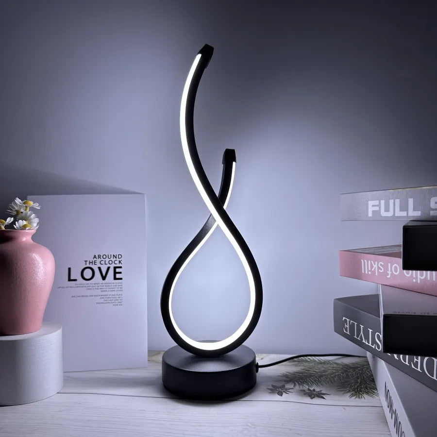 Kreativ LED Bordslampa för Sovrum – Stilig Nattlampa och Dekorativ Sänglampa med Mjuk Glöd