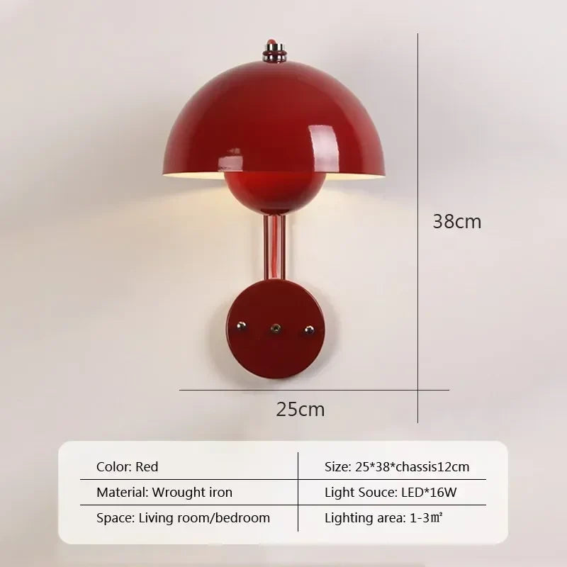 NordicGlow - Minimalistisk Flerfärgad LED Vägglampa för Sovrum och Vardagsrum