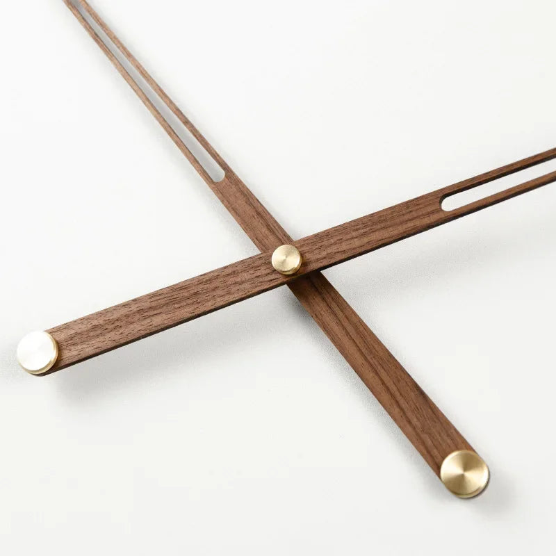 WoodSphere - Modern Stor DIY Väckarklocka Mekanism med Valnötsträ Visare