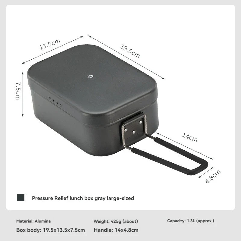 Carvallo Lunchbox med tryckutjämning | Ultralätt & Robust | I aluminium | 0,65L / 1,3L