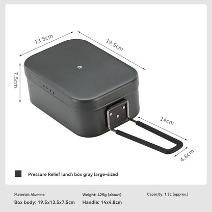 Carvallo Lunchbox med tryckutjämning | Ultralätt &amp; Robust | I aluminium | 0,65L / 1,3L