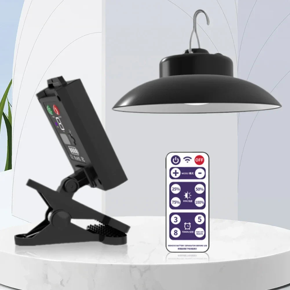 Carvallo-Solarlampa SOLVARA | Med fjärrkontroll & USB-laddning | 3 ljuslägen | För trädgård & terrass