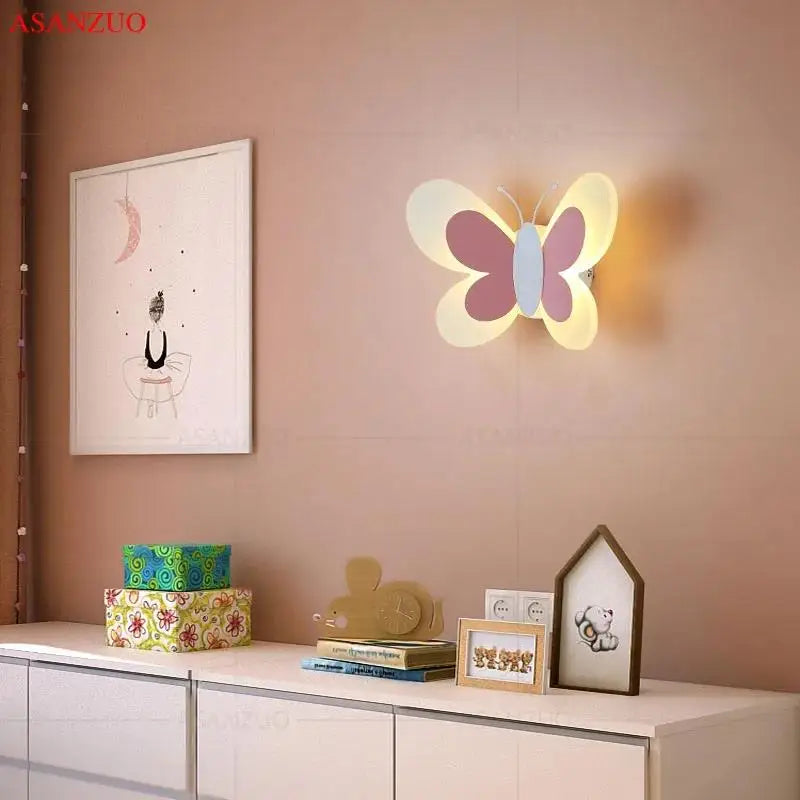 ButterflyGlow - Akryl Fjäril LED Vägglampa för Barnrum och Sovrum Dekor