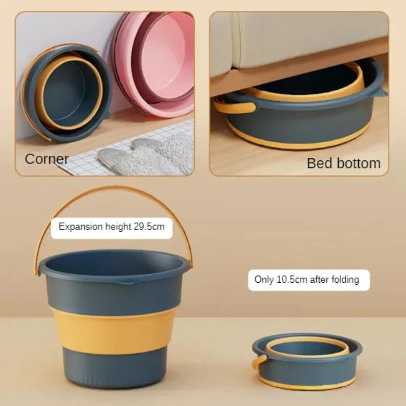 Carvallo Eimer | Fällbar silikonhink | För fiske, bil, camping & hem | Platsbesparande & Robust