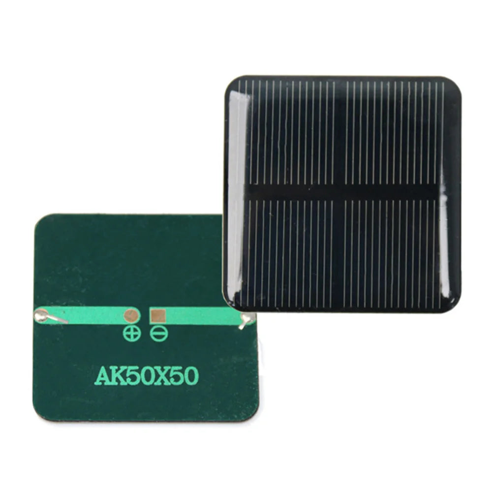 Carvallo AK5050 Mini-solpanel 2V | Hög effektiv & vattentät | 5x5 cm | För leksaker, trädgård & DIY