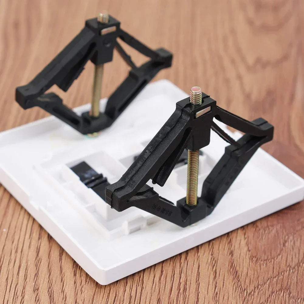 Carvallo ProMount Väggbrytarkit | För 86×86 mm brytarkassetter | Snabbmontering med stödstänger – 6-pack/10-pack