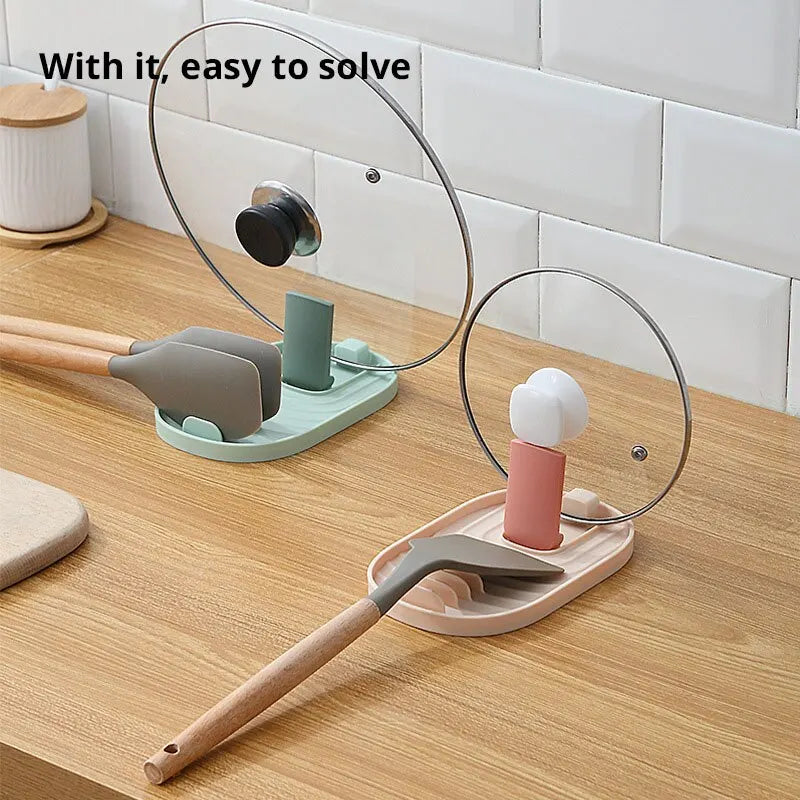 Carvallo hållare för grytdäckel & slev | Rutschfritt & Fällbart | Skandinaviskt design | Hållbart & Praktiskt