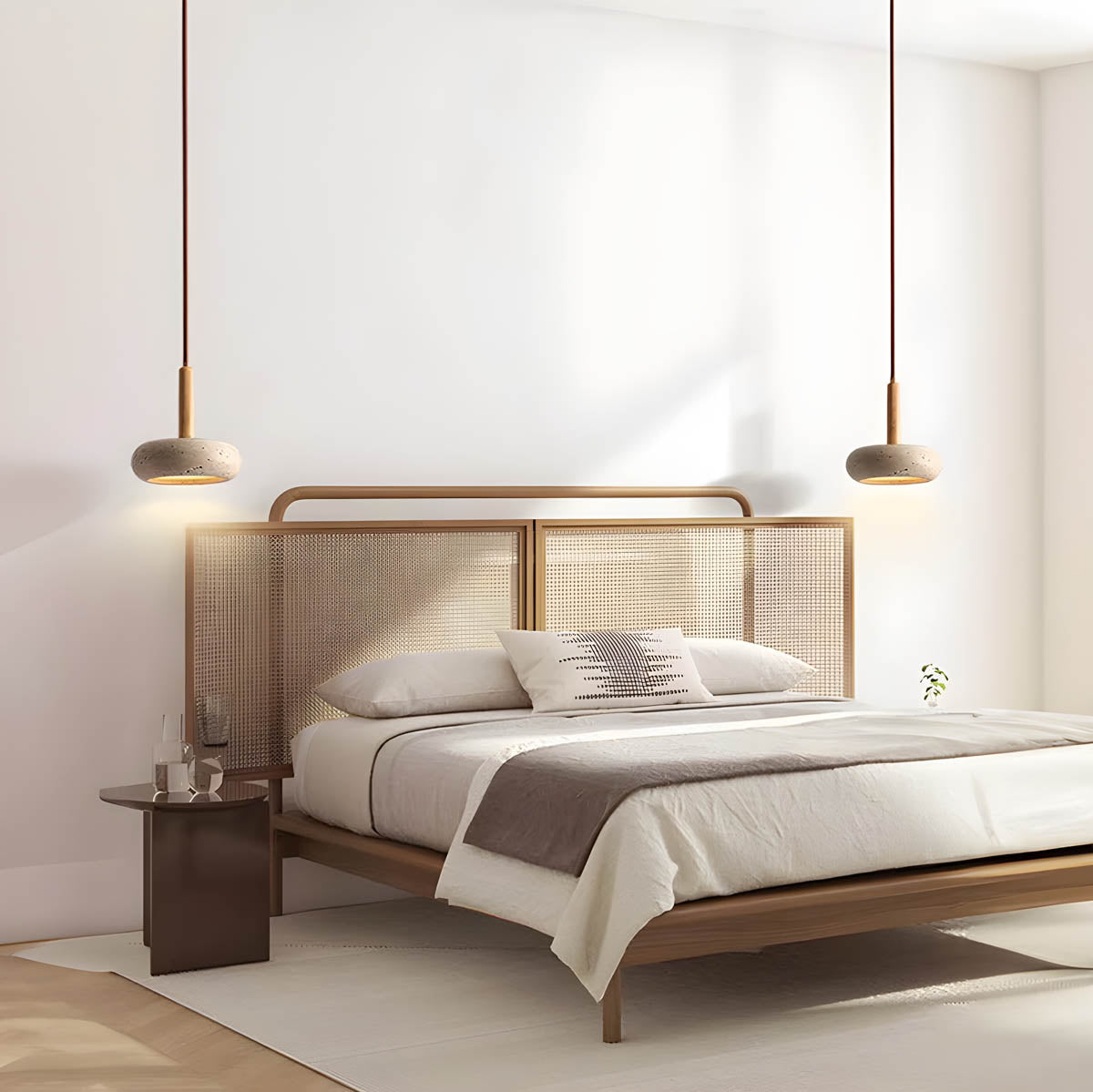 Lumivora™ – Elegant Travertinsten Pendant
