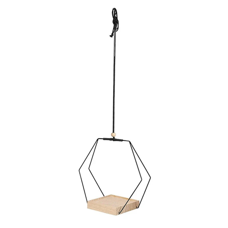 Carvallo Växthållare | Hängande hylla av trä | Blomma hängare för vardagsrum, balkong & inredning inomhus