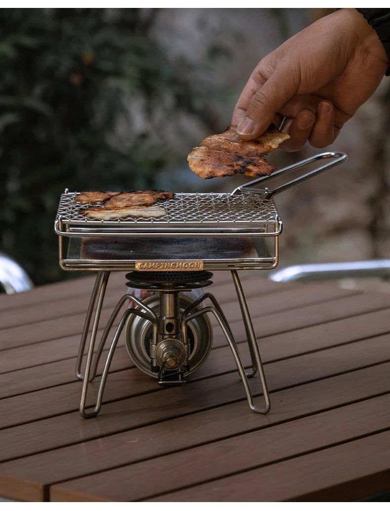 Carvallo Fällbar Rostfri Brödrost | Modell S & M | För Grill & Camping | Kompakt & Robust