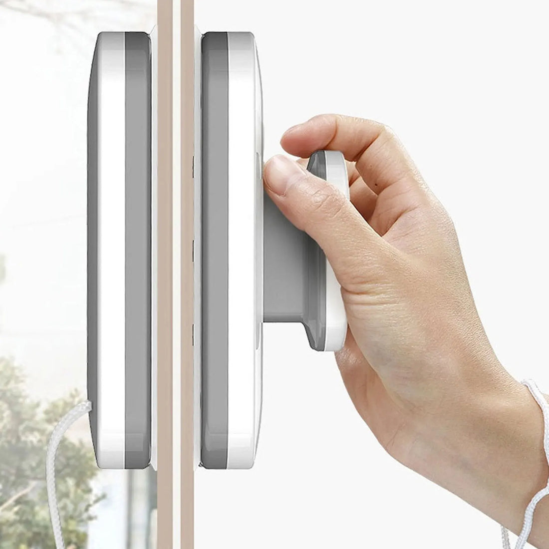Carvallo Magnetisk Fönsterputsare | För Enkelglas (3–10 mm) | Med Säkerhetsrep &amp; Anti-Kläm Skydd