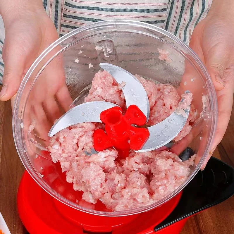 Carvallo EcoChop Manuell Vitlök- & Grönsaksavskärare | Rostfria blad | 16×16×13,5 cm | Multifunktionell köks hackare