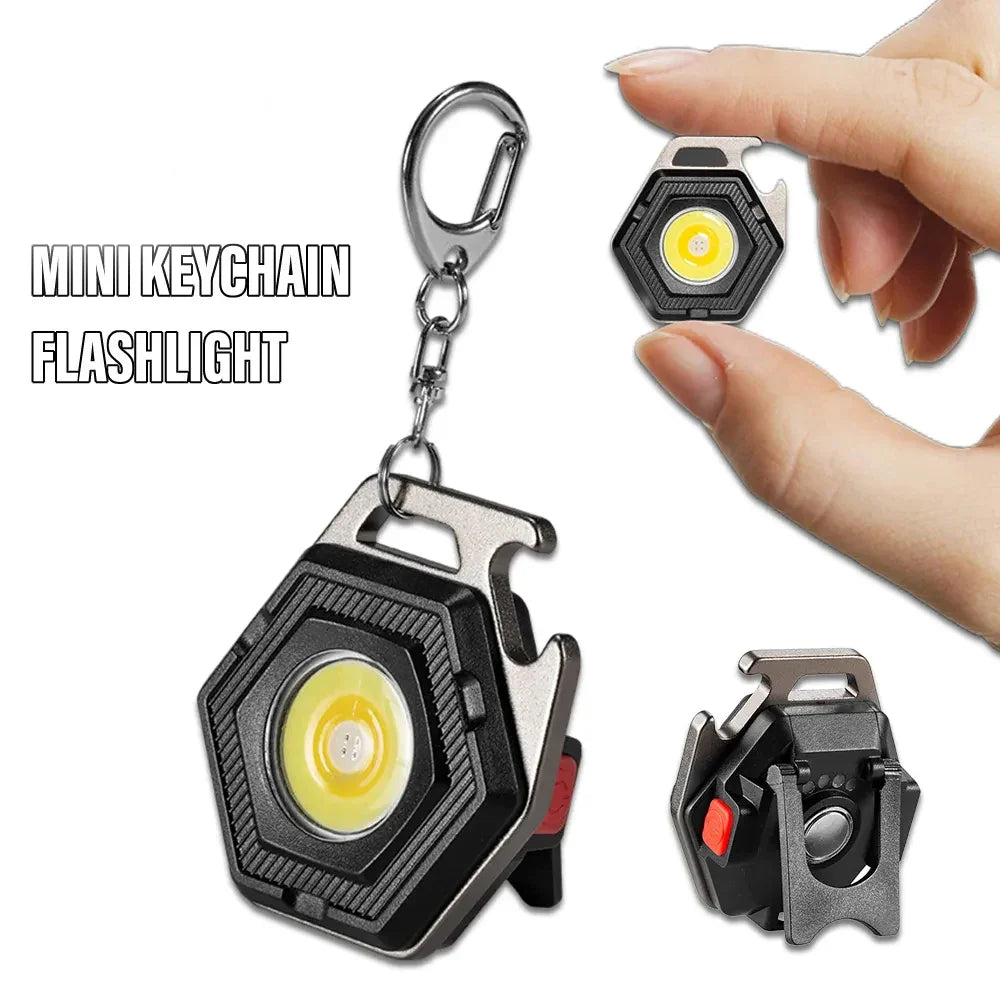 Carvallo Mini LED Campinglampa | USB-C Uppladdningsbar | COB-Arbetslampa med magnetfot | 7 Ljuslägen &amp; IP64 Vattenskydd