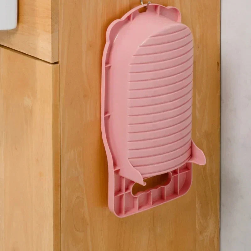 Carvallo CleanBoard Mini Tvättbräda för underkläder & strumpor | Rutsksäker & extra stabil | Kompakt för bad & resor