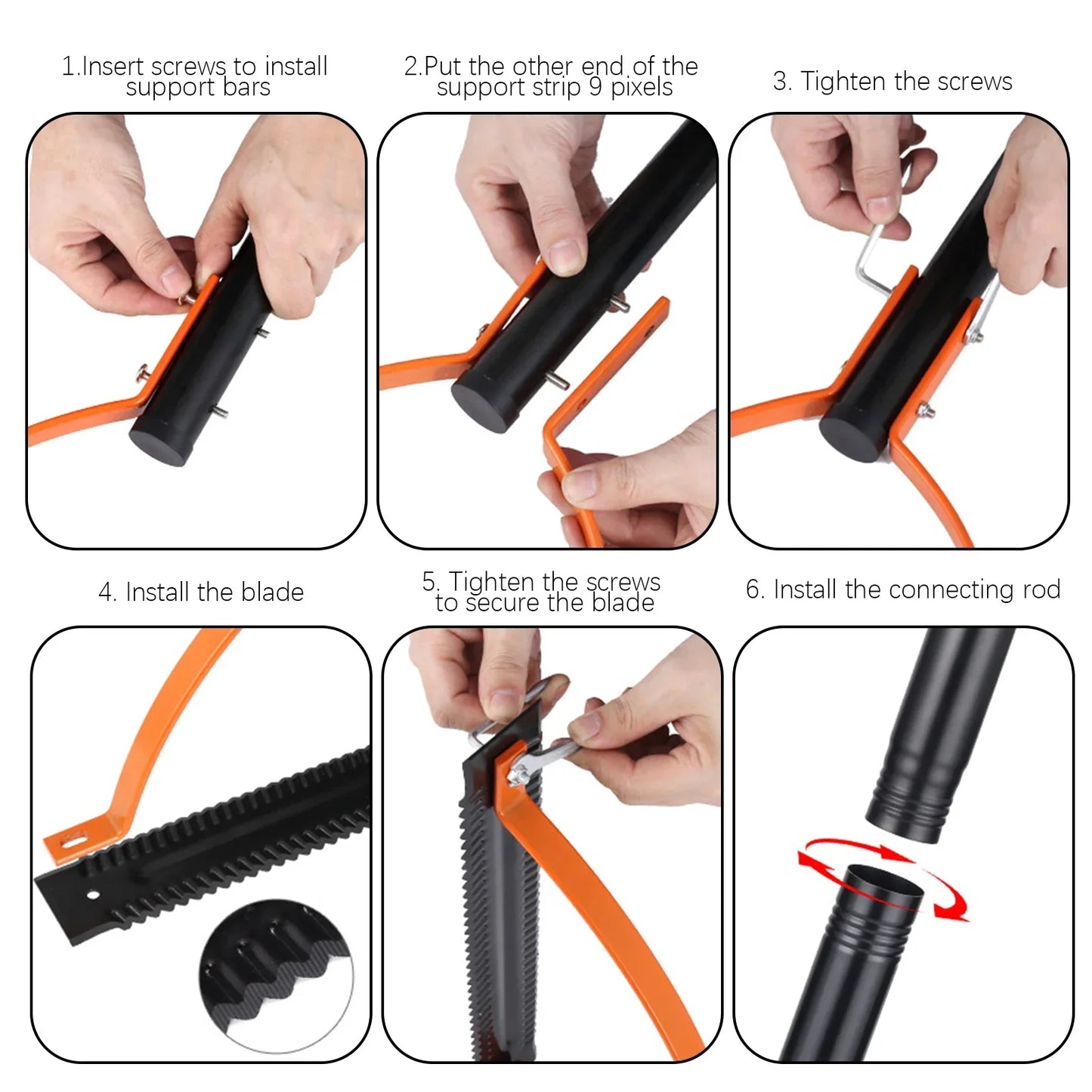 Carvallo gräskantskärare manuell | Dubbelblad av manganstål | 120–160 cm handtag | För högt gräs & ogräs