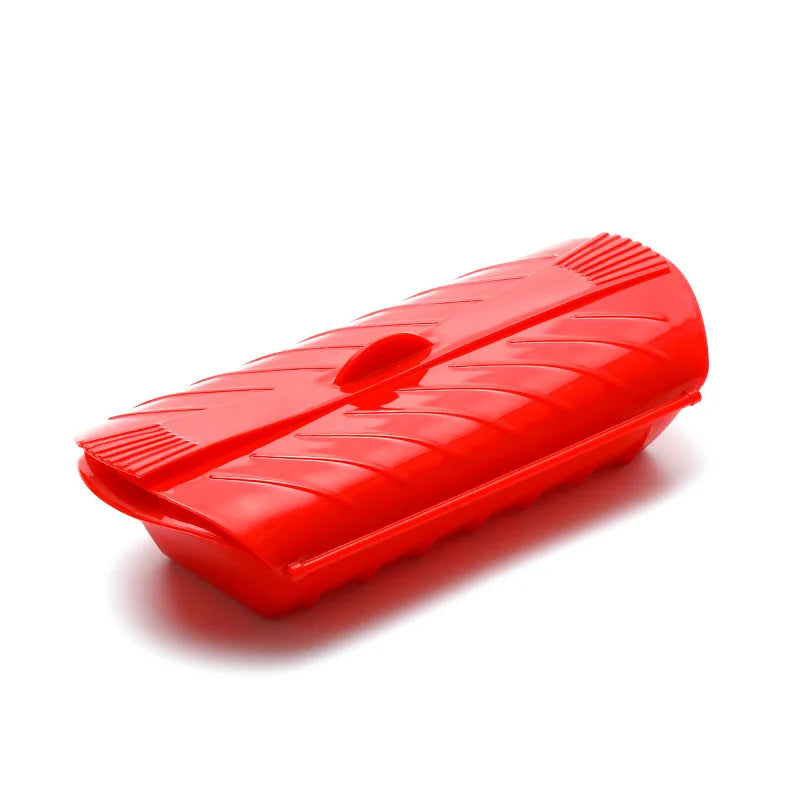 Carvallo Silikon Dampfkokare | BPA-fri | Mikrovågssäker med lock & handtag | För fisk, grönsaker & mer