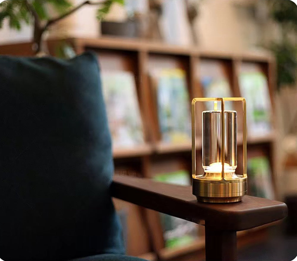 Uppladdningsbar LED Kristall BordsLamp - Touch Kontroll NattLjus för Sovrum & Dekorativ Användning