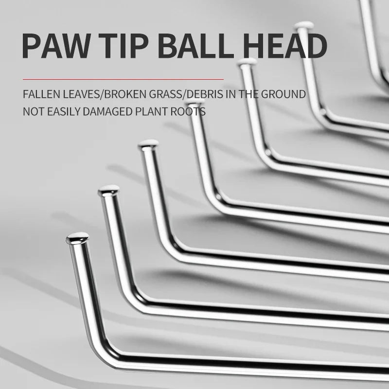 Carvallo MiniRake Teleskophandkrattor i rostfritt stål | Justerbar & Kompakt | Idealisk för blomlådor & rabatter