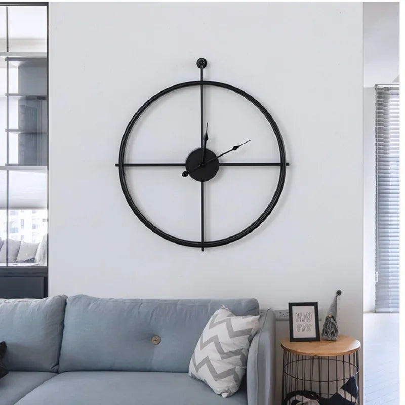 LuxeTijd - Tyst Väckarklocka 50/60cm för Moderna Interiörer